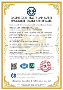 Occupational Health and Safety Management System Certificate