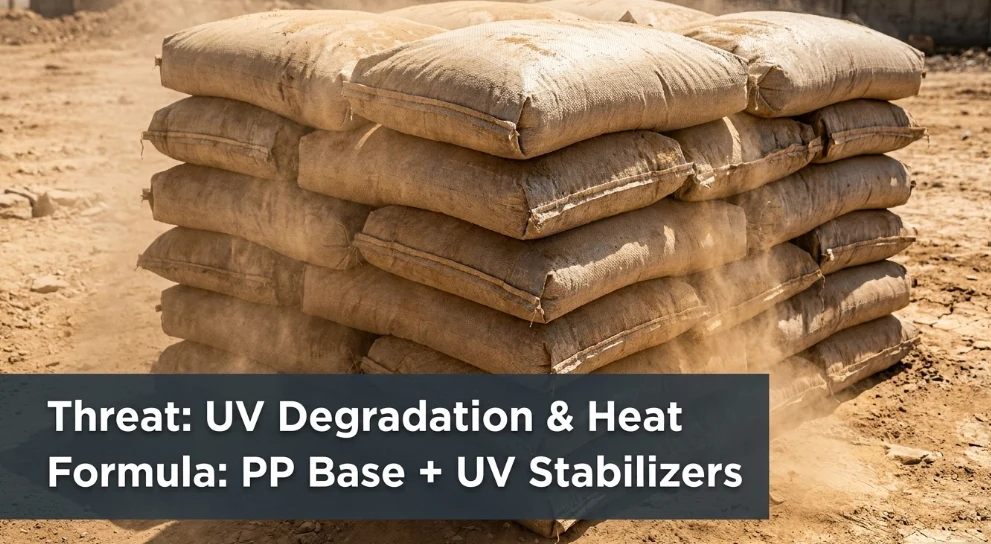 Threat: UV Degradation & HeatFormula: PP Base + UV Stabilizers
